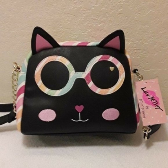 Betsey Johnson Handbags - Betsey Johnson RAINBOW KITTY CROSSBODY